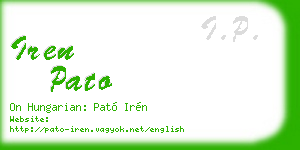 iren pato business card